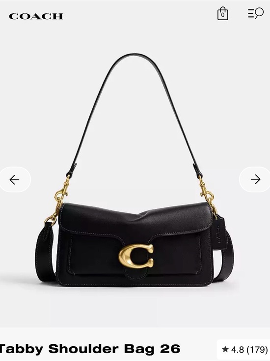 Coach Handbags - Coach Tabby Shoulder Bag 26 in Black with Gold Hardware